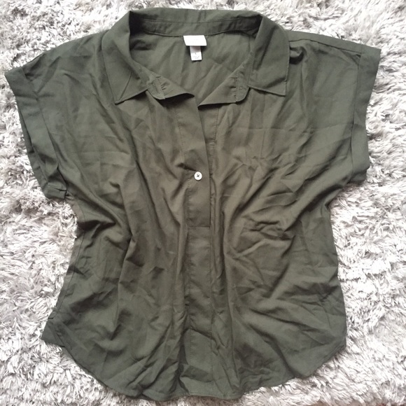 a new day Tops - A New Day Green Large Blouse